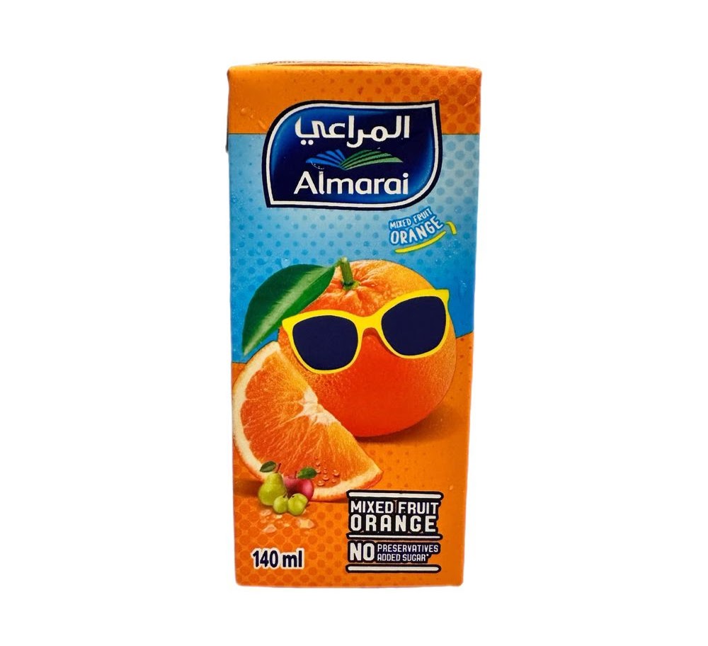 علبة عصير البرتقال للأطفال